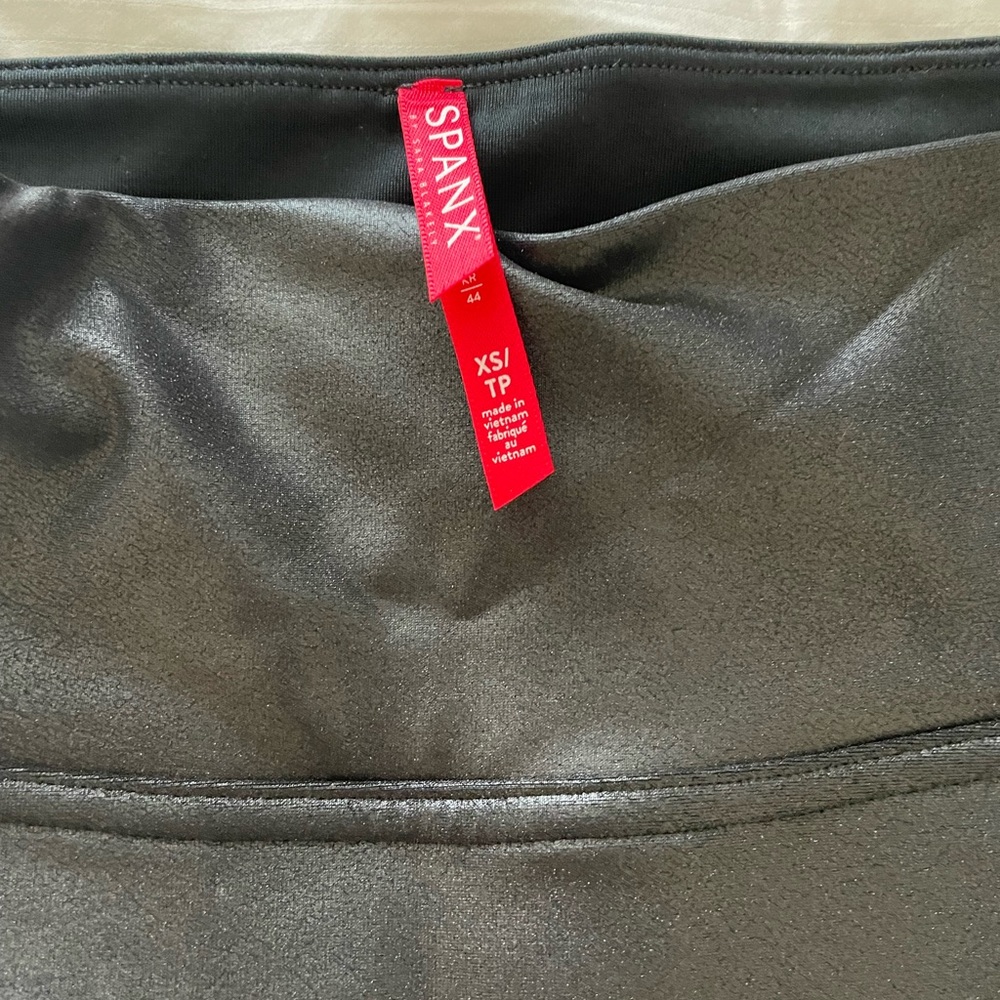 Black Faux leather Spanx leggings
